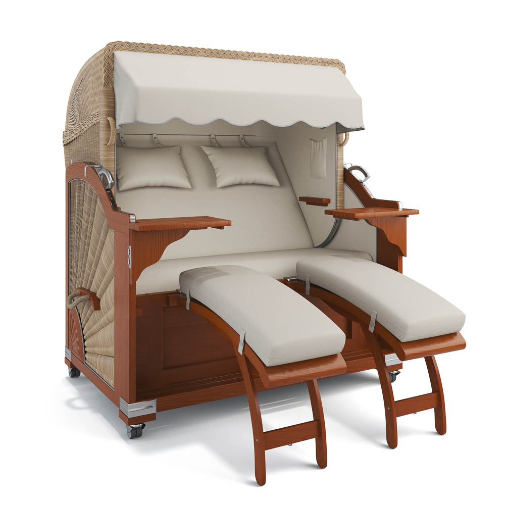 Strandkorb Kampen - Mahagoni