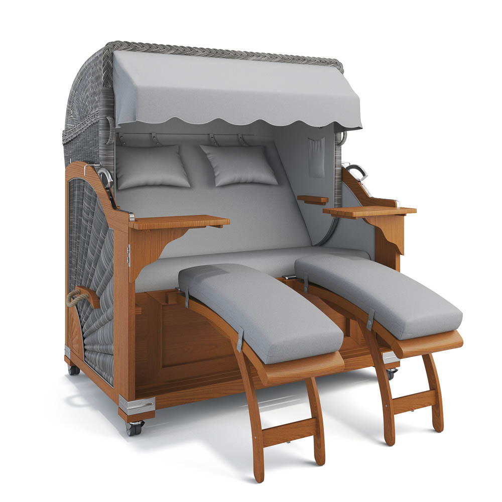 Strandkorb Kampen - Teak