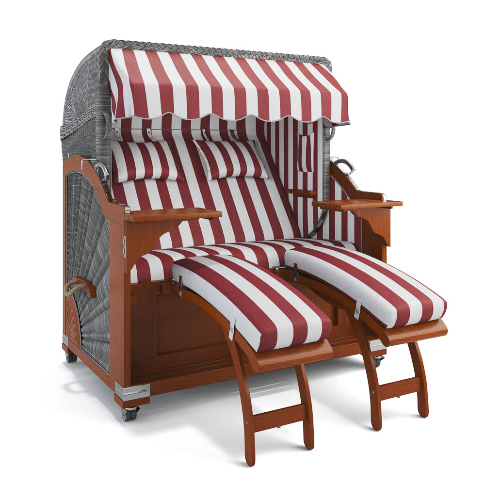 Strandkorb Kampen - Mahagoni