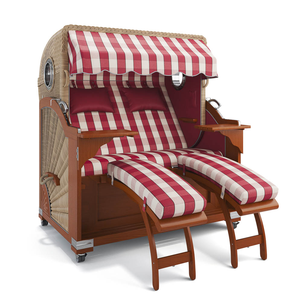 Strandkorb Kampen - Mahagoni