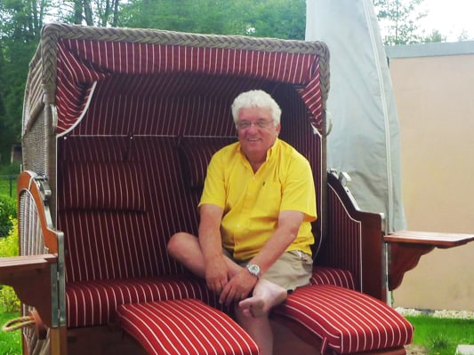 Hans Meiser im Strandkorb