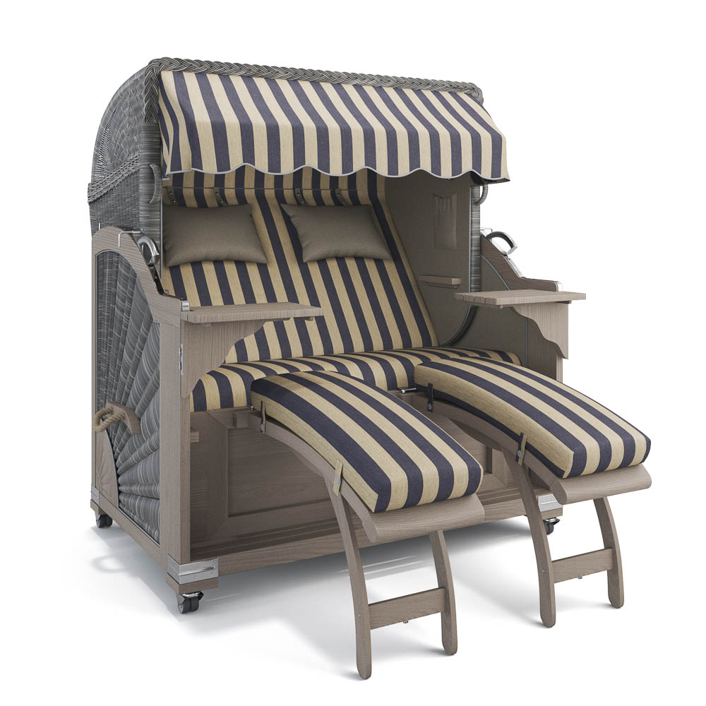 Strandkorb Kampen - Teak Vintage