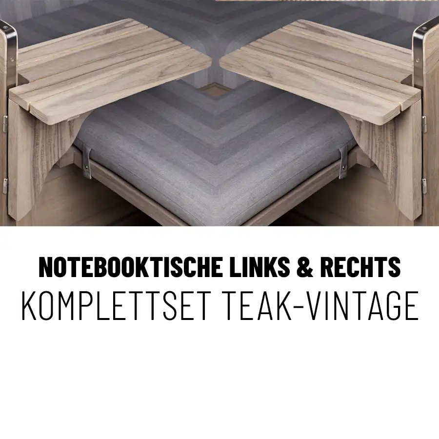 Notebooktisch Teak Vintage, beide Seiten, inkl. Magneten