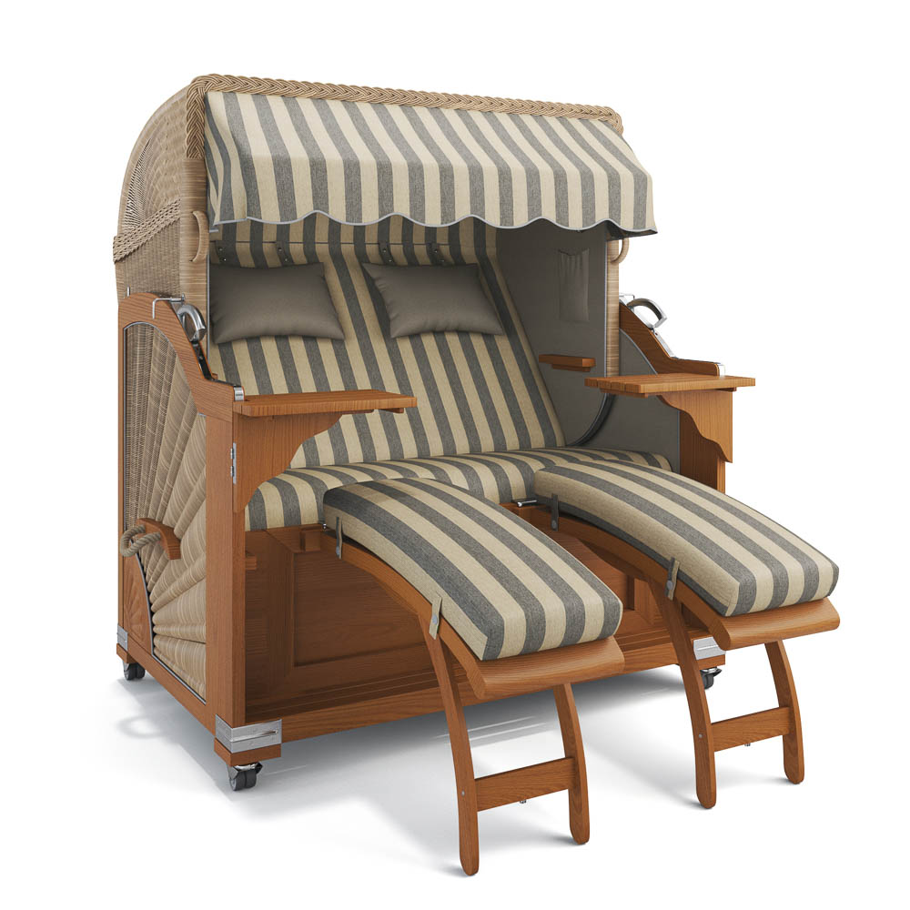 Strandkorb Kampen - Teak