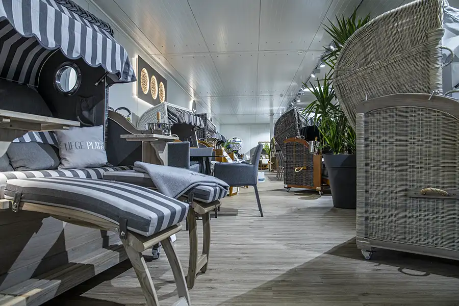 Blick in den Strandkorb Showroom 
