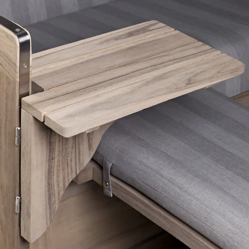 Notebooktisch Teak Vintage, linke Seite