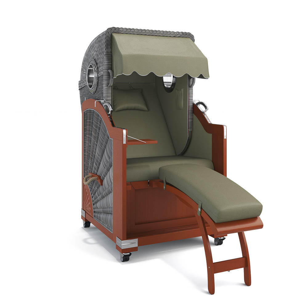 Strandkorb List - Mahagoni