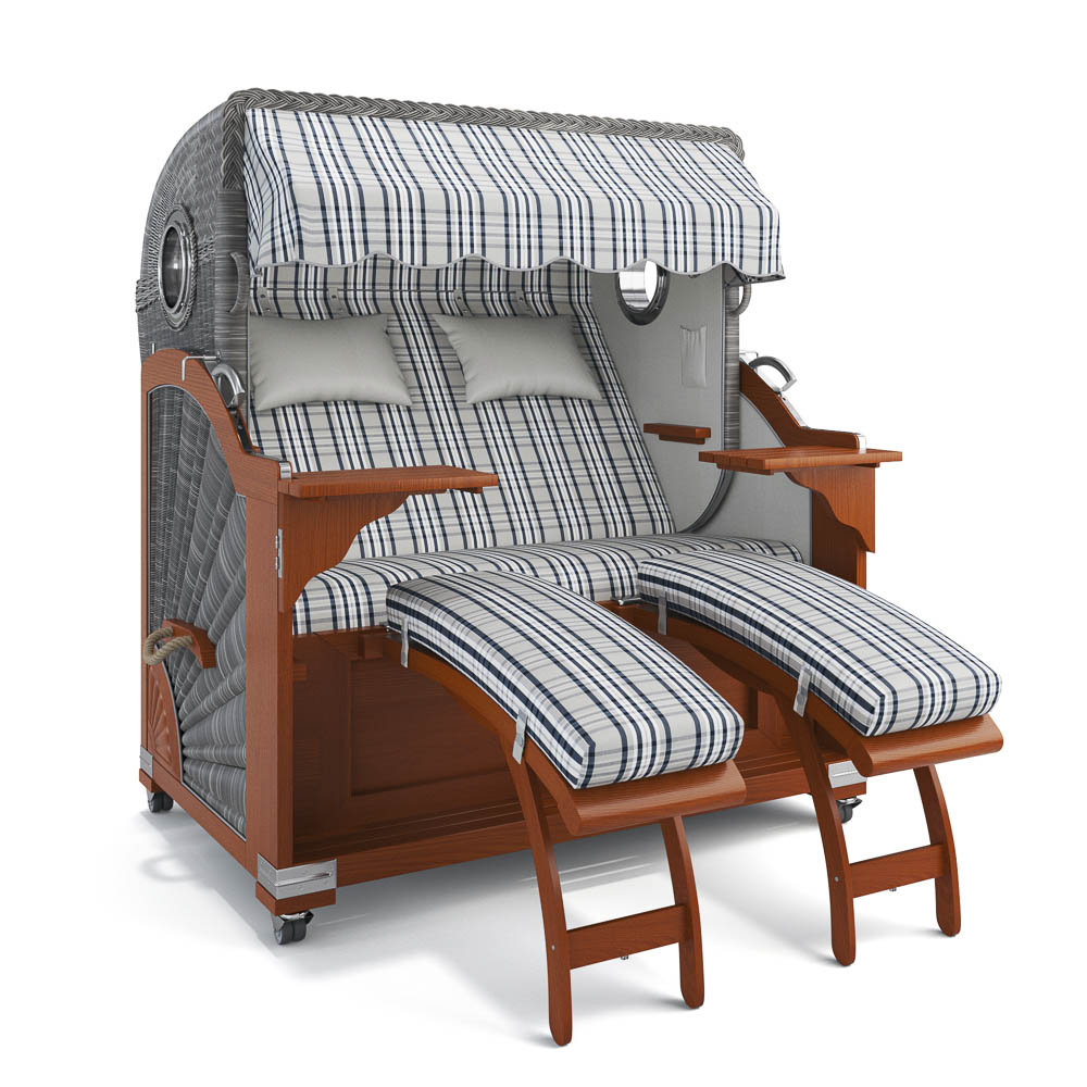 Strandkorb Kampen - Mahagoni