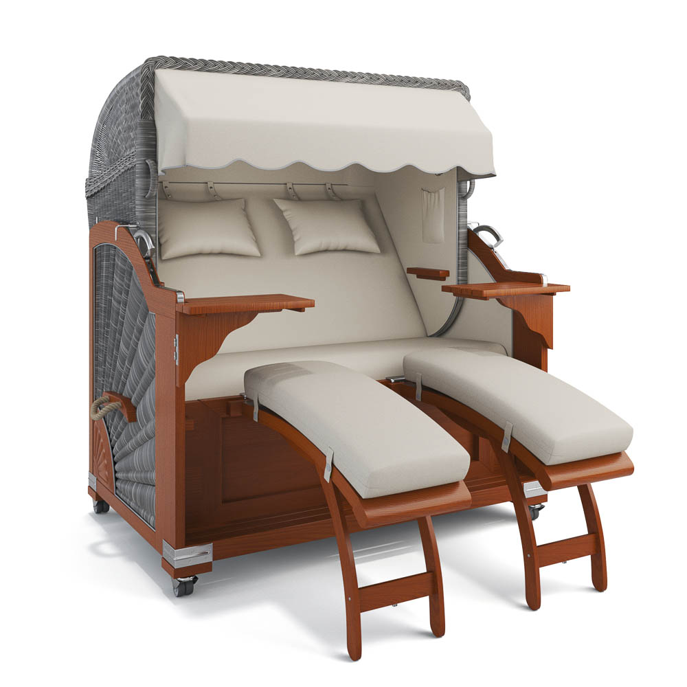 Strandkorb Kampen - Mahagoni