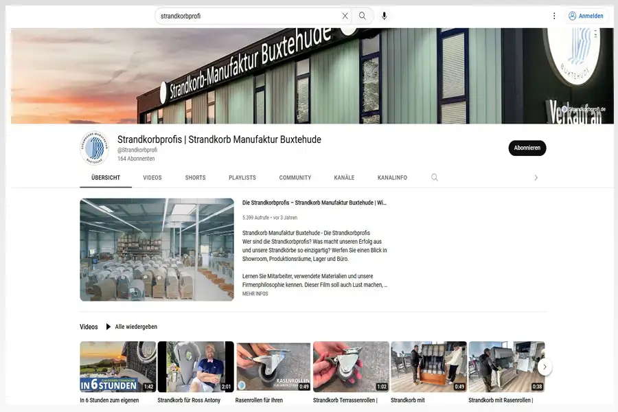 Videos & Reportagen der Strandkorbprofis