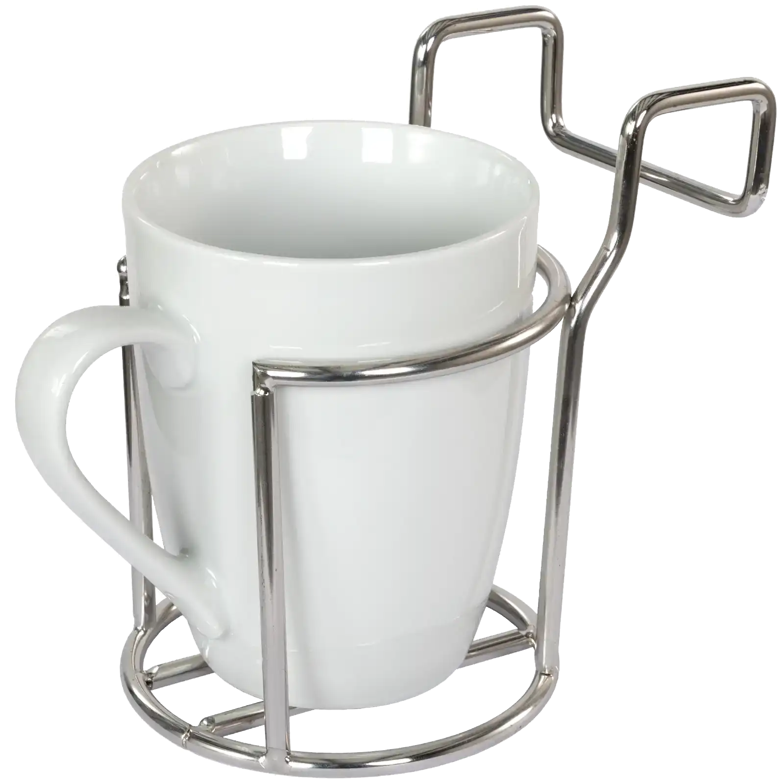 Strandkorb Flaschenhalter / Getränkehalter mit Tasse