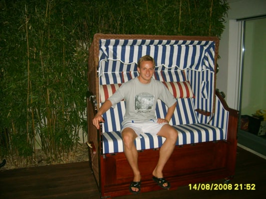 Ivan Rakitic im Strandkorb