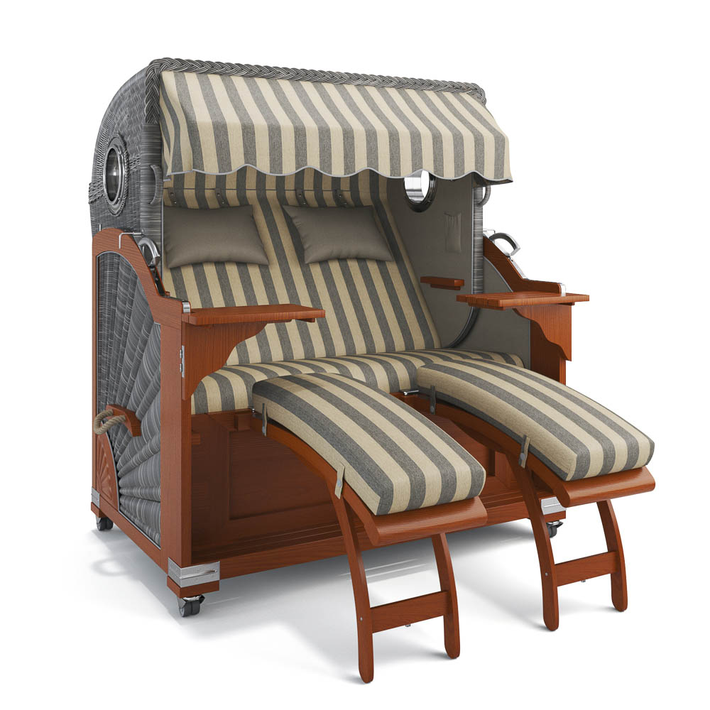 Strandkorb Kampen - Mahagoni