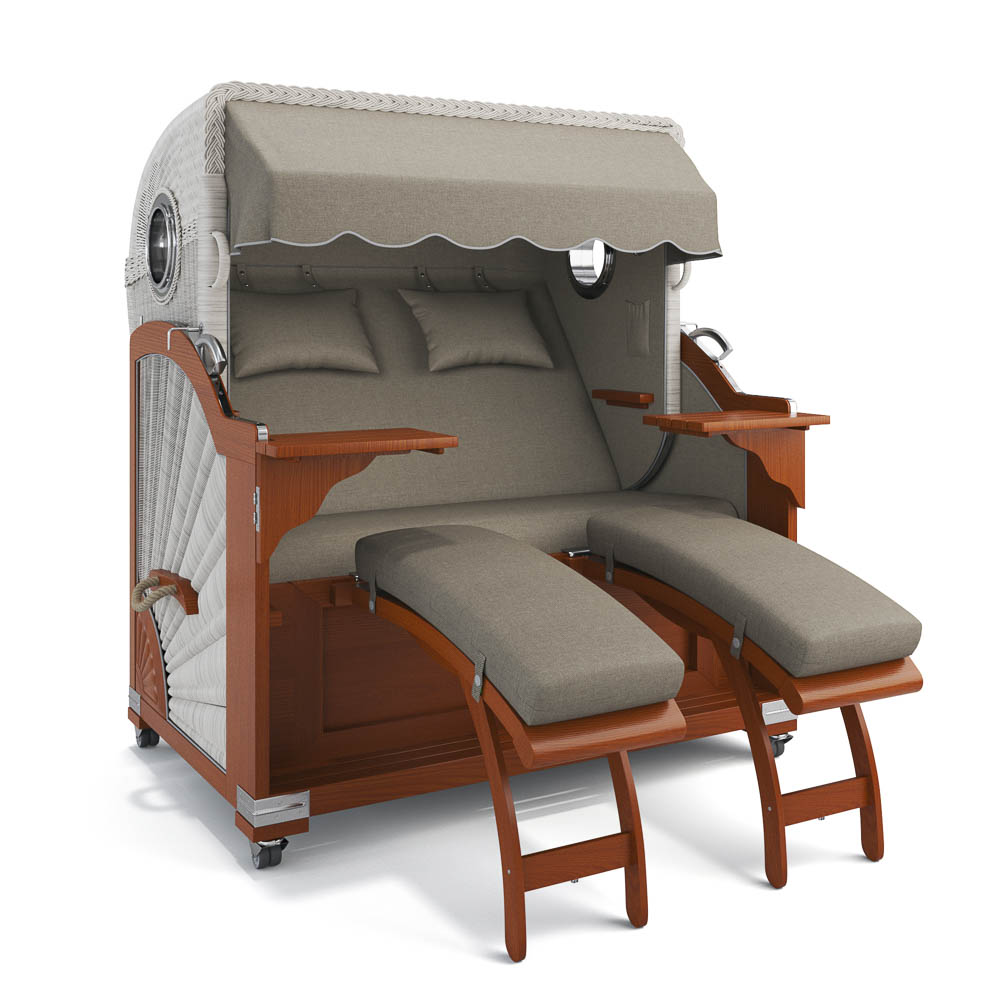 Strandkorb Kampen - Mahagoni