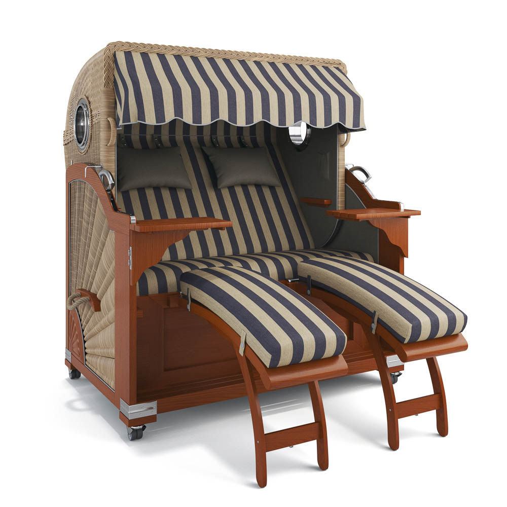 Strandkorb Kampen - Mahagoni