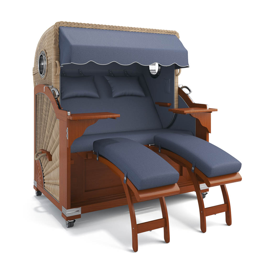 Strandkorb Kampen - Mahagoni