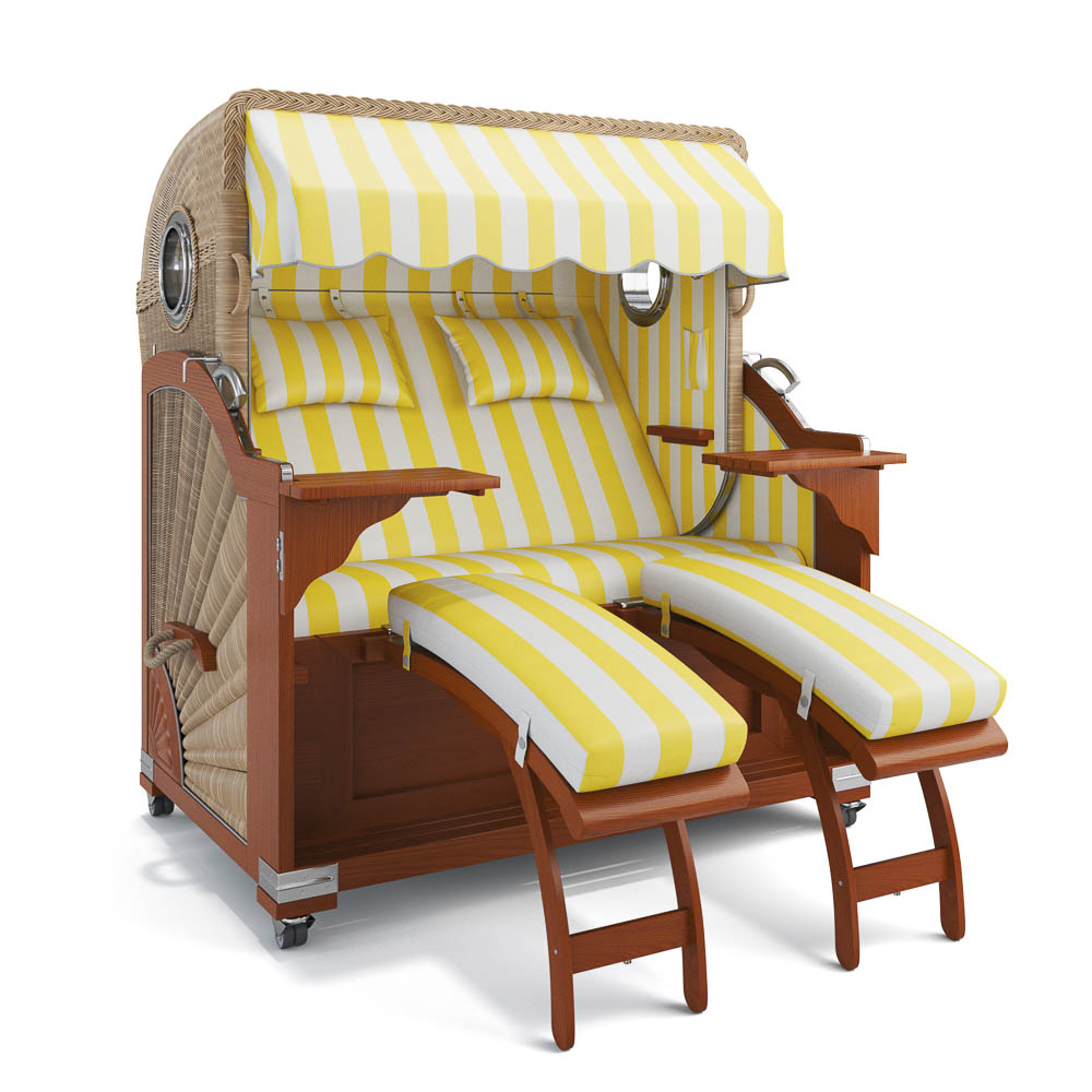 Strandkorb Kampen - Mahagoni