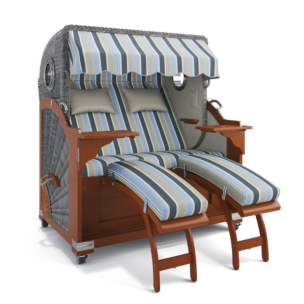 Strandkorb Kampen - Mahagoni