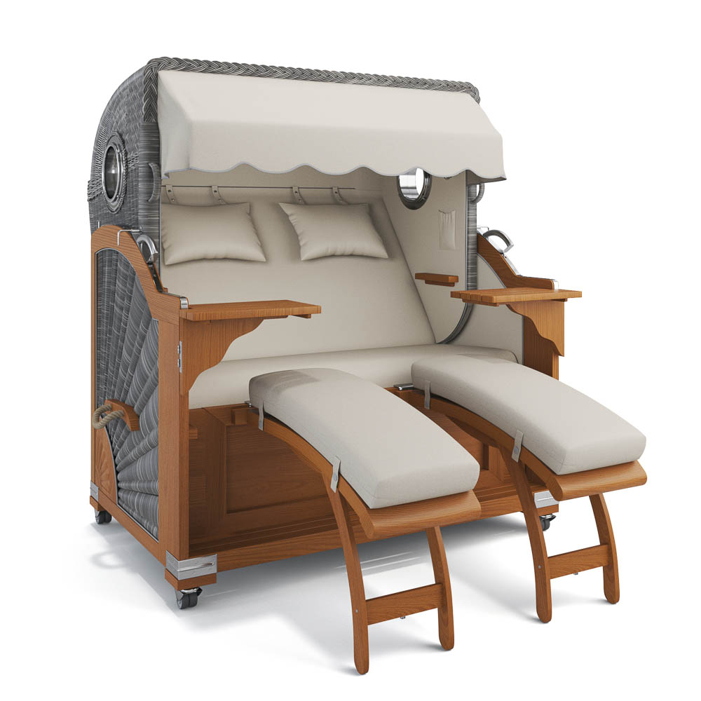 Strandkorb Kampen - Teak