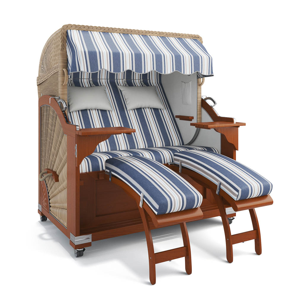 Strandkorb Kampen - Mahagoni