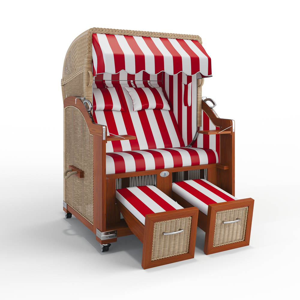 Strandkorb H&ouml;rnum - Mahagoni