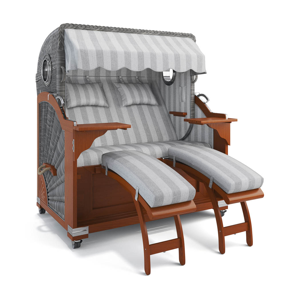 Strandkorb Kampen - Mahagoni