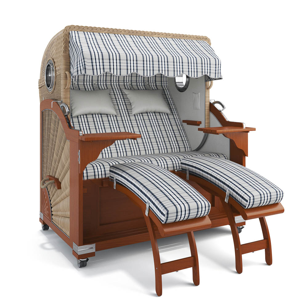 Strandkorb Kampen - Mahagoni