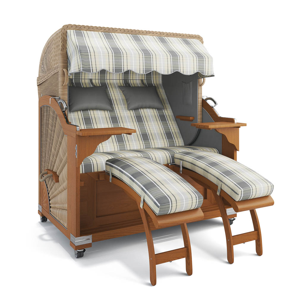 Strandkorb Kampen - Teak