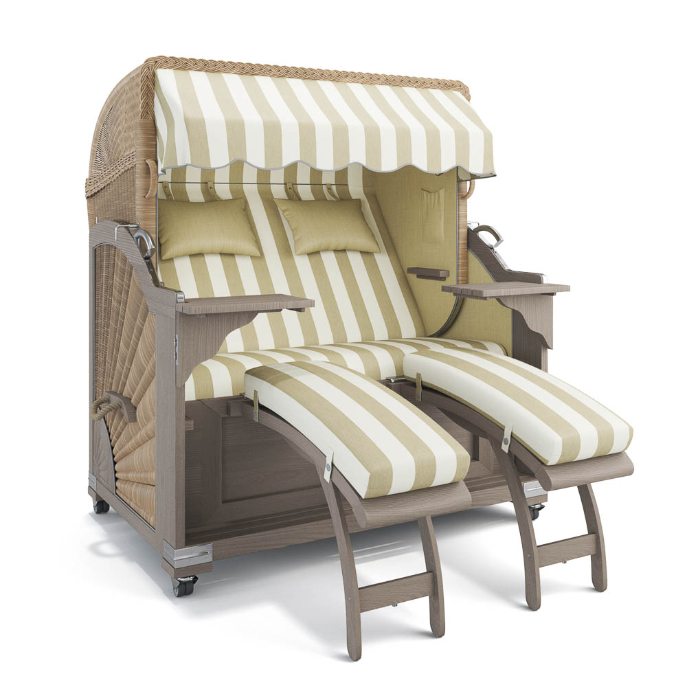 Strandkorb Kampen - Teak Vintage