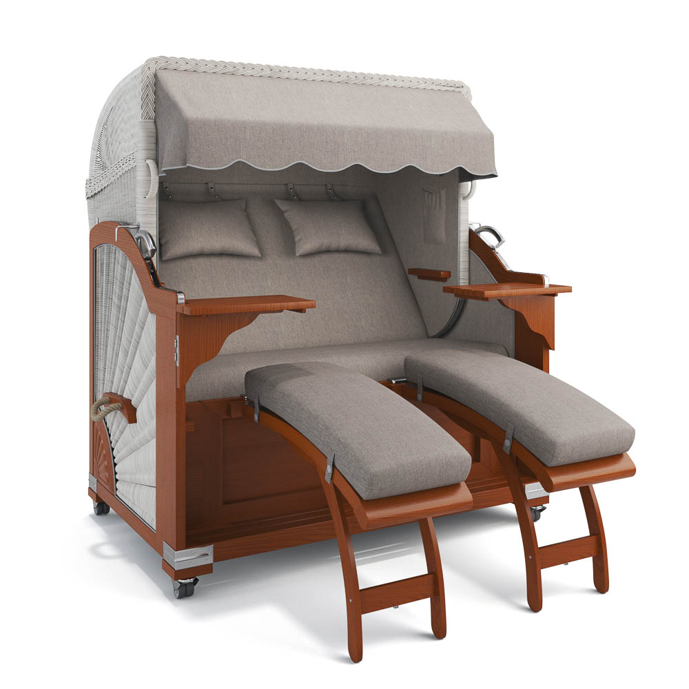 Strandkorb Kampen - Mahagoni