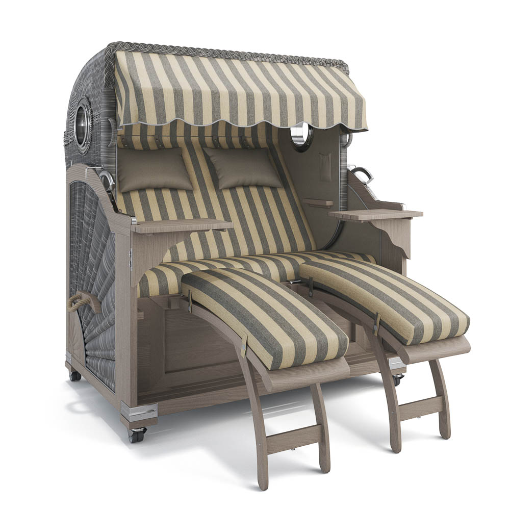 Strandkorb Kampen - Teak Vintage