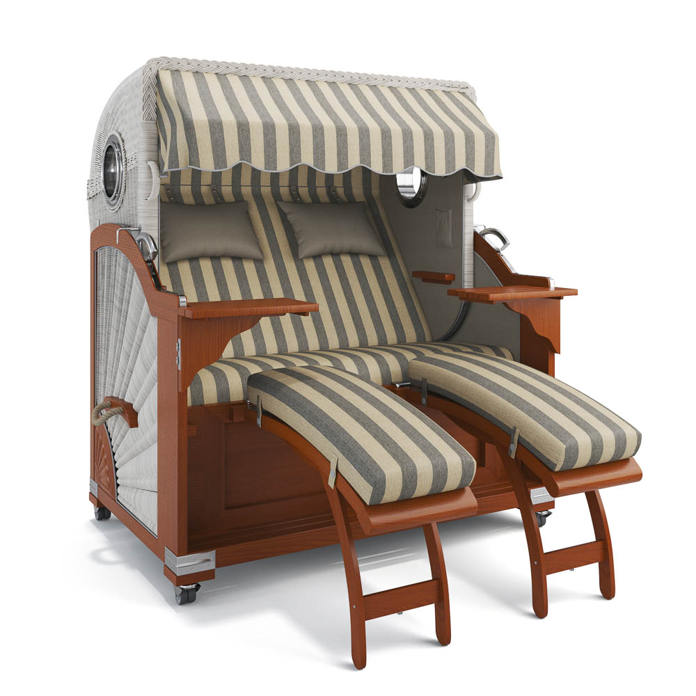 Strandkorb Kampen - Mahagoni