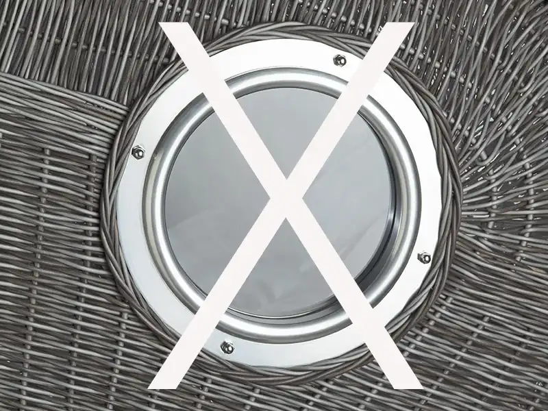 Strandkorb ohne Bullaugen