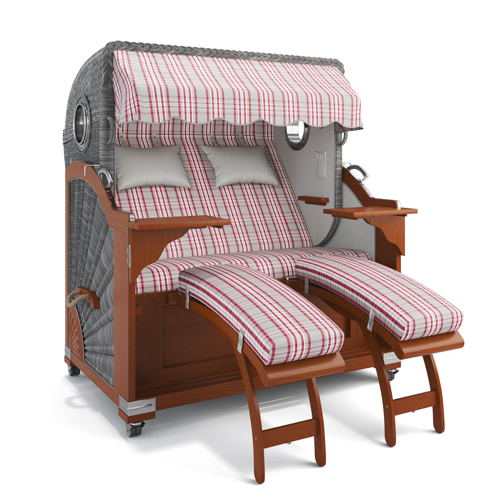 Strandkorb Kampen - Mahagoni