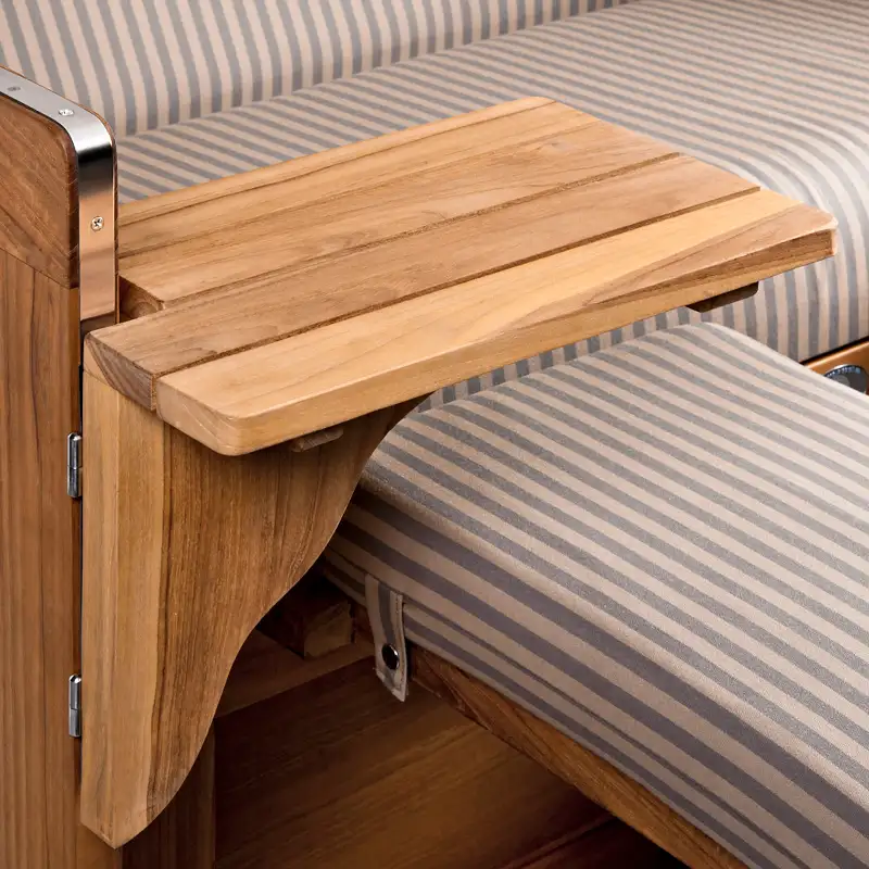 Notebooktisch Teak, linke Seite