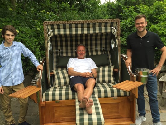 Karl-Heinz Rummenigge im Strandkorb