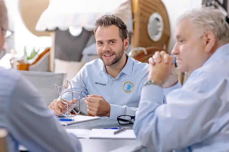 Mitarbeiter Meeting der Strandkorbprofis