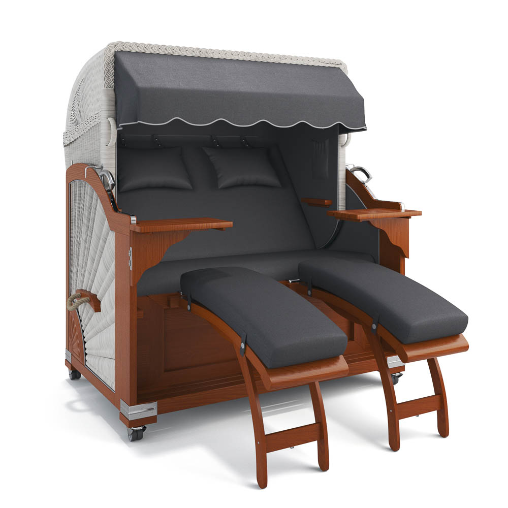 Strandkorb Kampen - Mahagoni