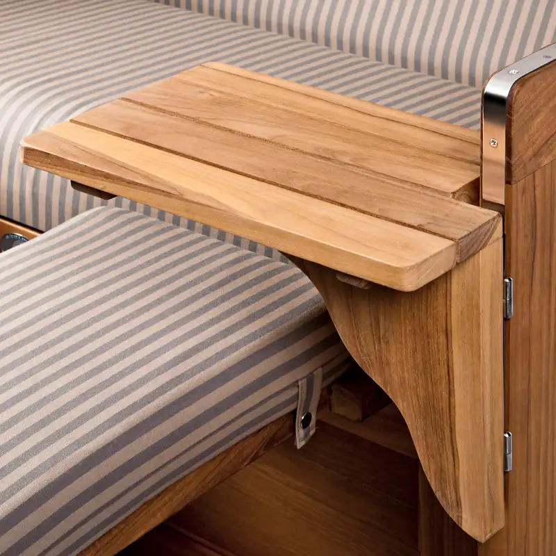 Notebooktisch Teak, rechte Seite