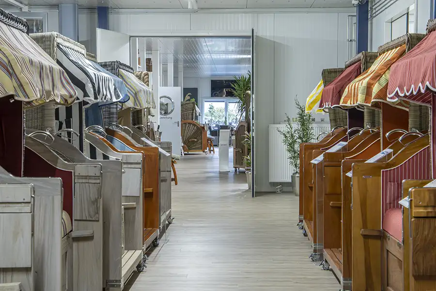 Strandkorb Ausstellungsstücke