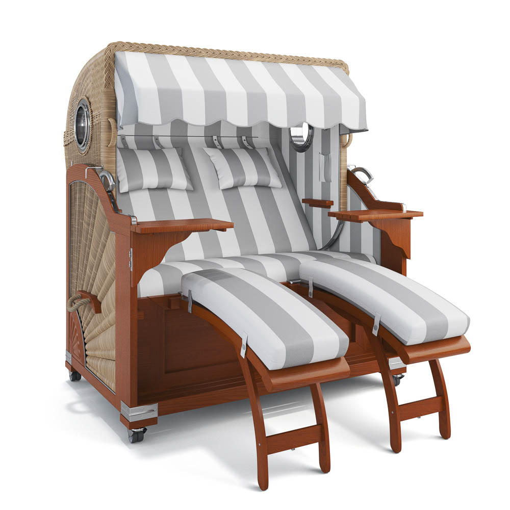 Strandkorb Kampen - Mahagoni