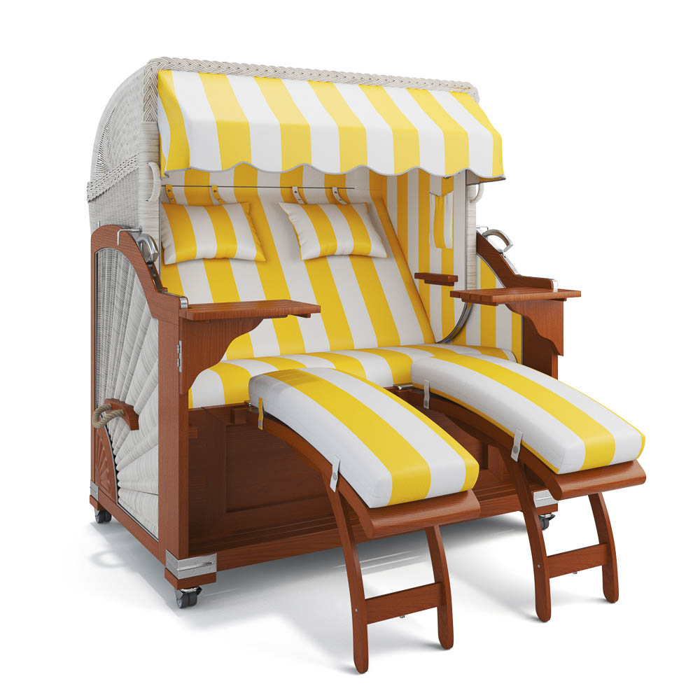 Strandkorb Kampen - Mahagoni