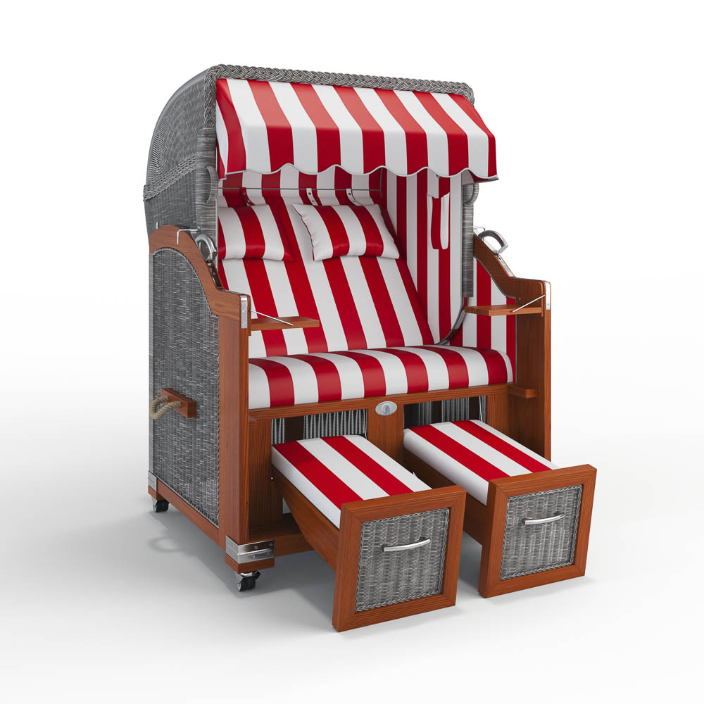 Strandkorb H&ouml;rnum - Mahagoni