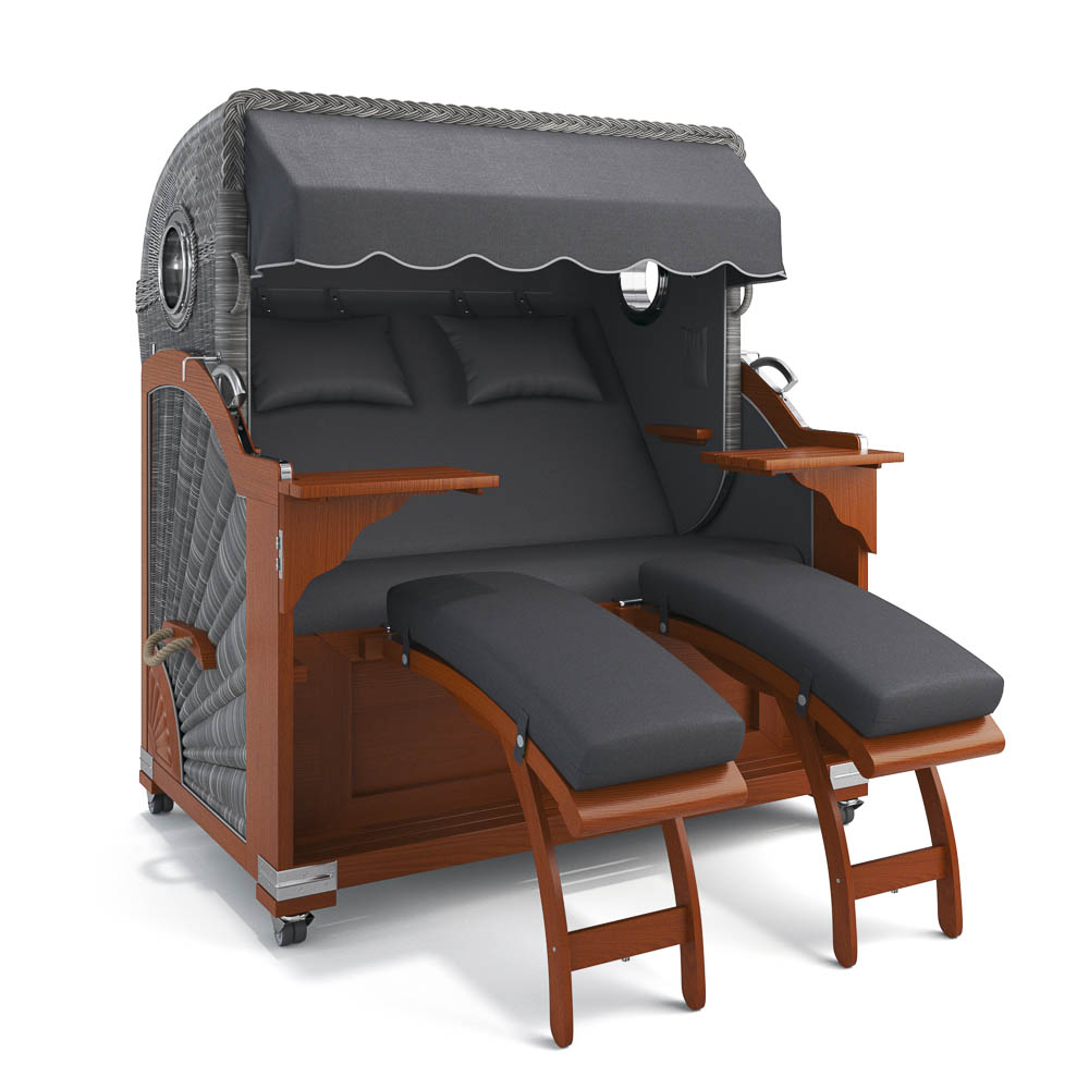 Strandkorb Kampen - Mahagoni