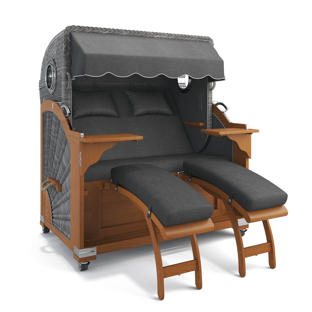 Strandkorb Kampen - Teak