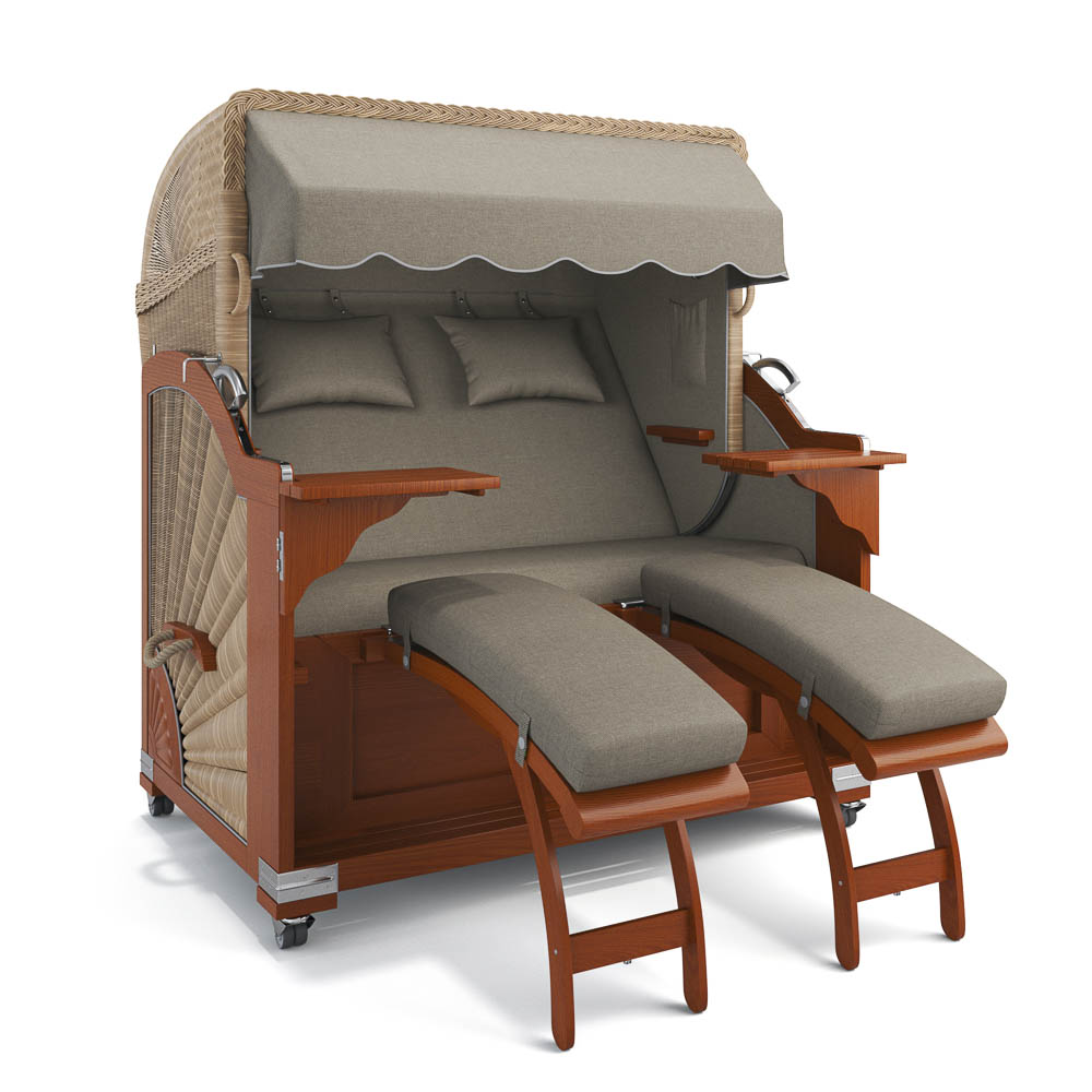 Strandkorb Kampen - Mahagoni