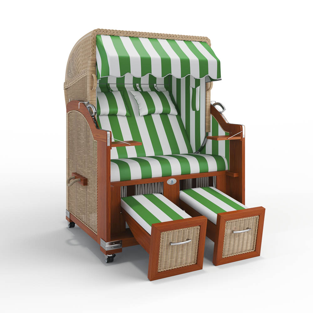 Strandkorb H&ouml;rnum - Mahagoni