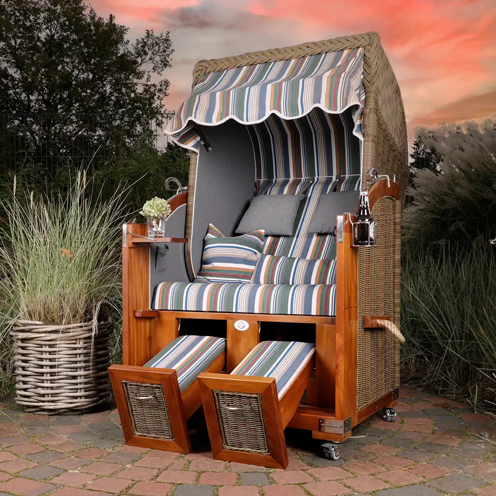 Strandkorb Morsum im Garten