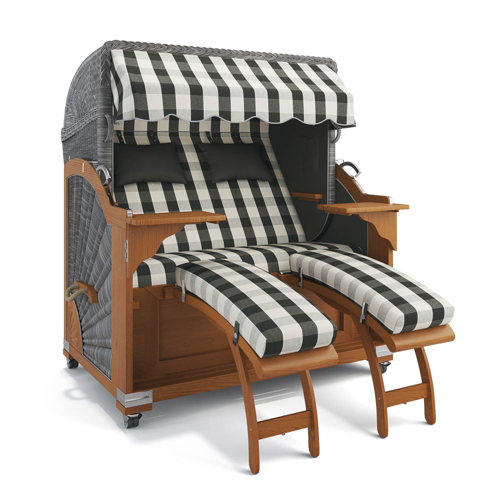 Strandkorb Kampen - Teak