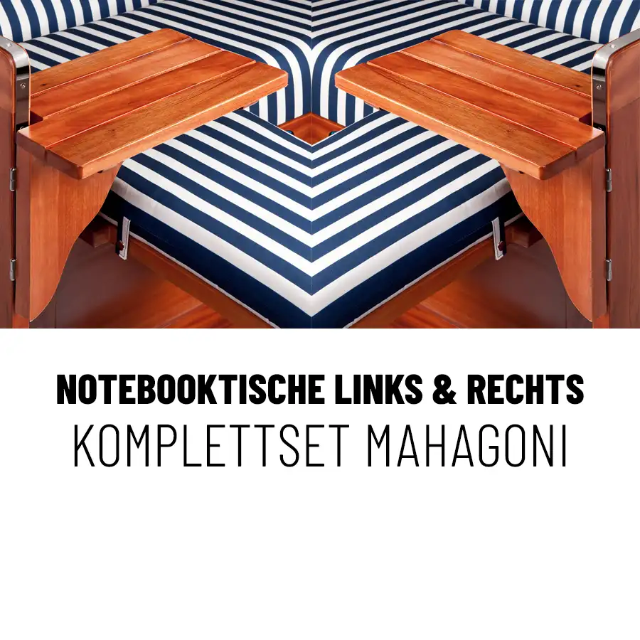 Notebooktisch Mahagoni, beide Seiten inkl. Magnete und Scharniere